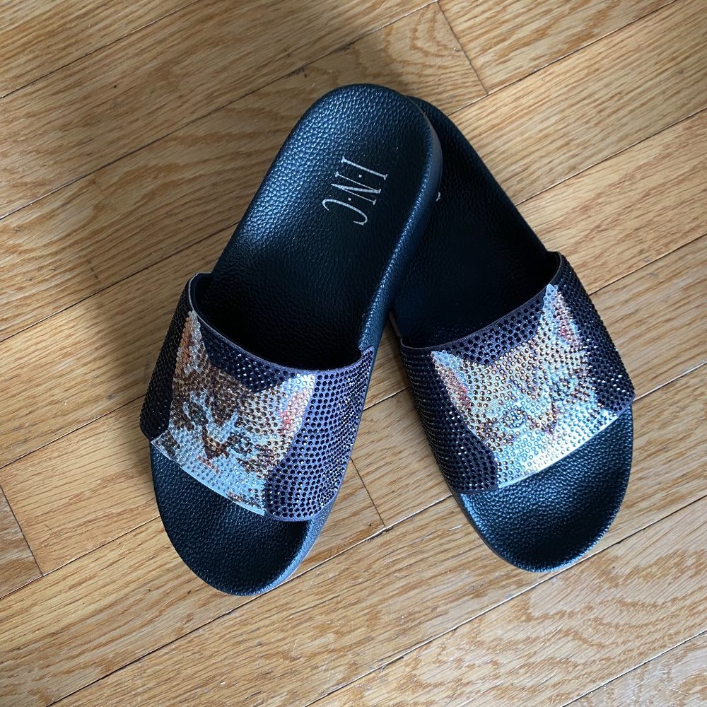 INC KITTEN Crystal Slides, Size 6